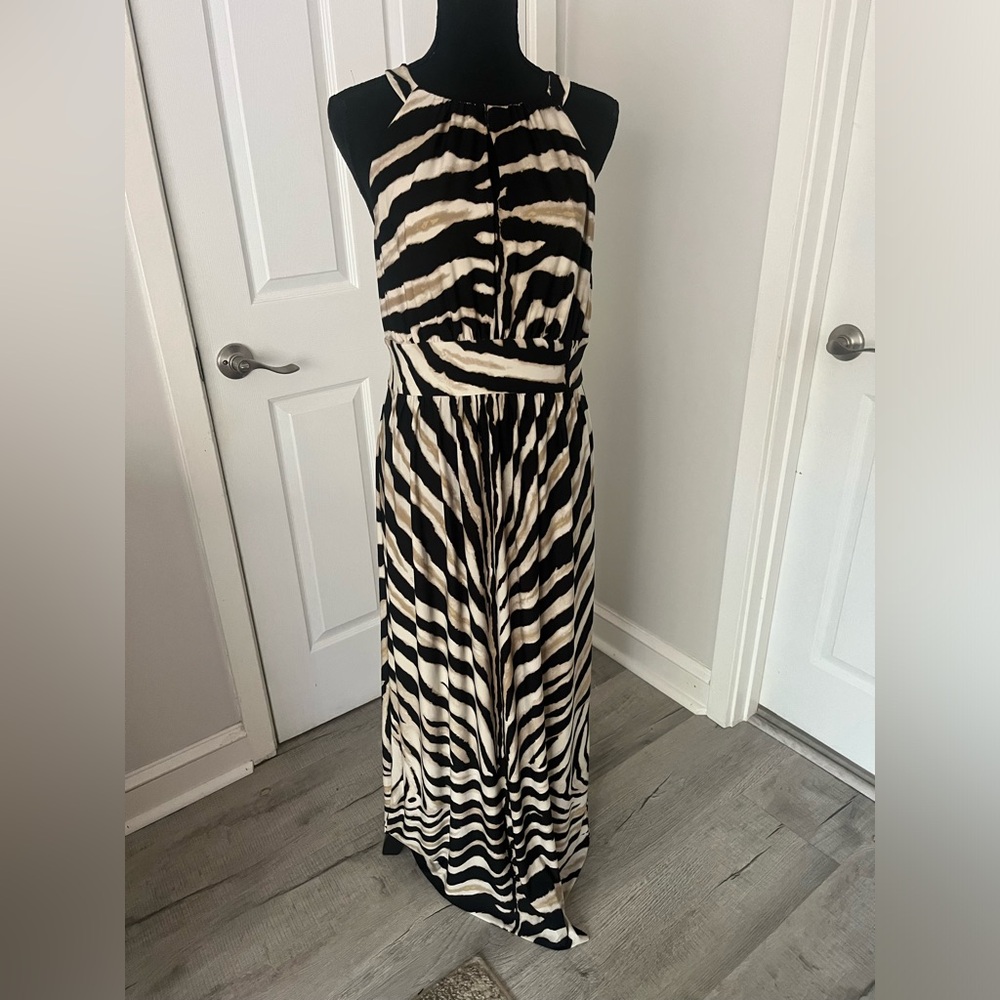 Zebra Print Maxi- The Most Flattering Dress!